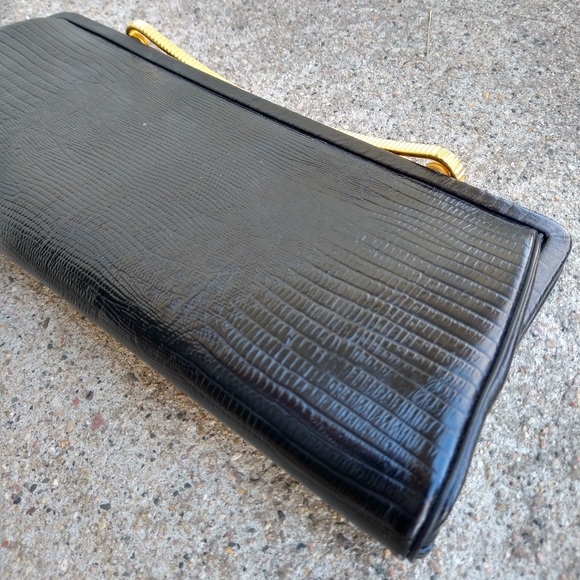 1950\'s 1960\'s BLACK CLUTCH PURSE vintage purse